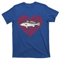 Speckled Trout Valentines Day Fish Love Fingerprint Cool Gift T-Shirt