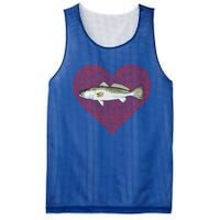 Speckled Trout Valentines Day Fish Love Fingerprint Cool Gift Mesh Reversible Basketball Jersey Tank