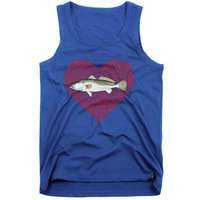 Speckled Trout Valentines Day Fish Love Fingerprint Cool Gift Tank Top