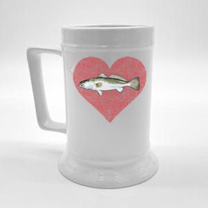 Speckled Trout Valentines Day Fish Love Fingerprint Cool Gift Beer Stein