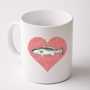 Speckled Trout Valentines Day Fish Love Fingerprint Cool Gift Coffee Mug