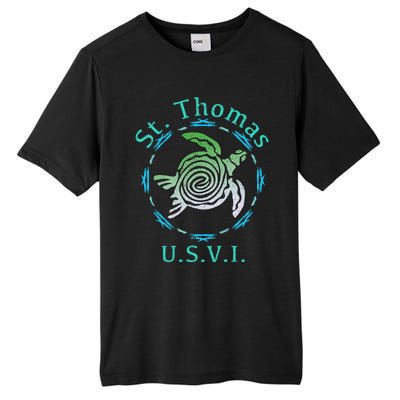 St. Thomas Vintage Tribal Turtle Tall Fusion ChromaSoft Performance T-Shirt