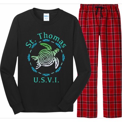 St. Thomas Vintage Tribal Turtle Long Sleeve Pajama Set