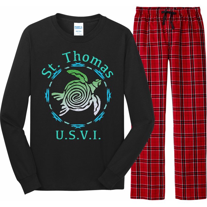 St. Thomas Vintage Tribal Turtle Long Sleeve Pajama Set