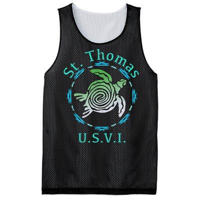 St. Thomas Vintage Tribal Turtle Mesh Reversible Basketball Jersey Tank