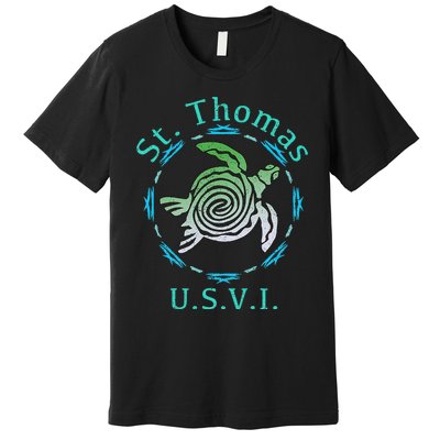 St. Thomas Vintage Tribal Turtle Premium T-Shirt