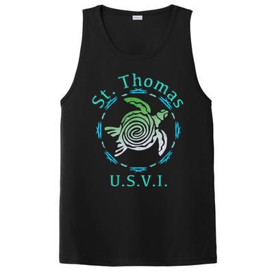 St. Thomas Vintage Tribal Turtle PosiCharge Competitor Tank