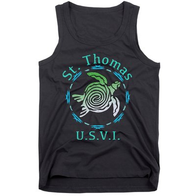 St. Thomas Vintage Tribal Turtle Tank Top