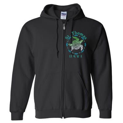 St. Thomas Vintage Tribal Turtle Full Zip Hoodie