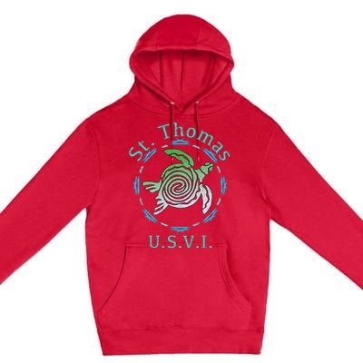 St. Thomas Vintage Tribal Turtle Premium Pullover Hoodie