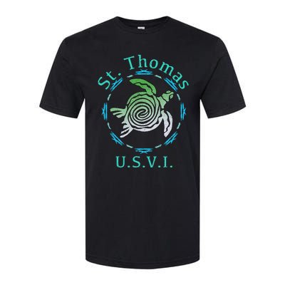 St. Thomas Vintage Tribal Turtle Softstyle CVC T-Shirt