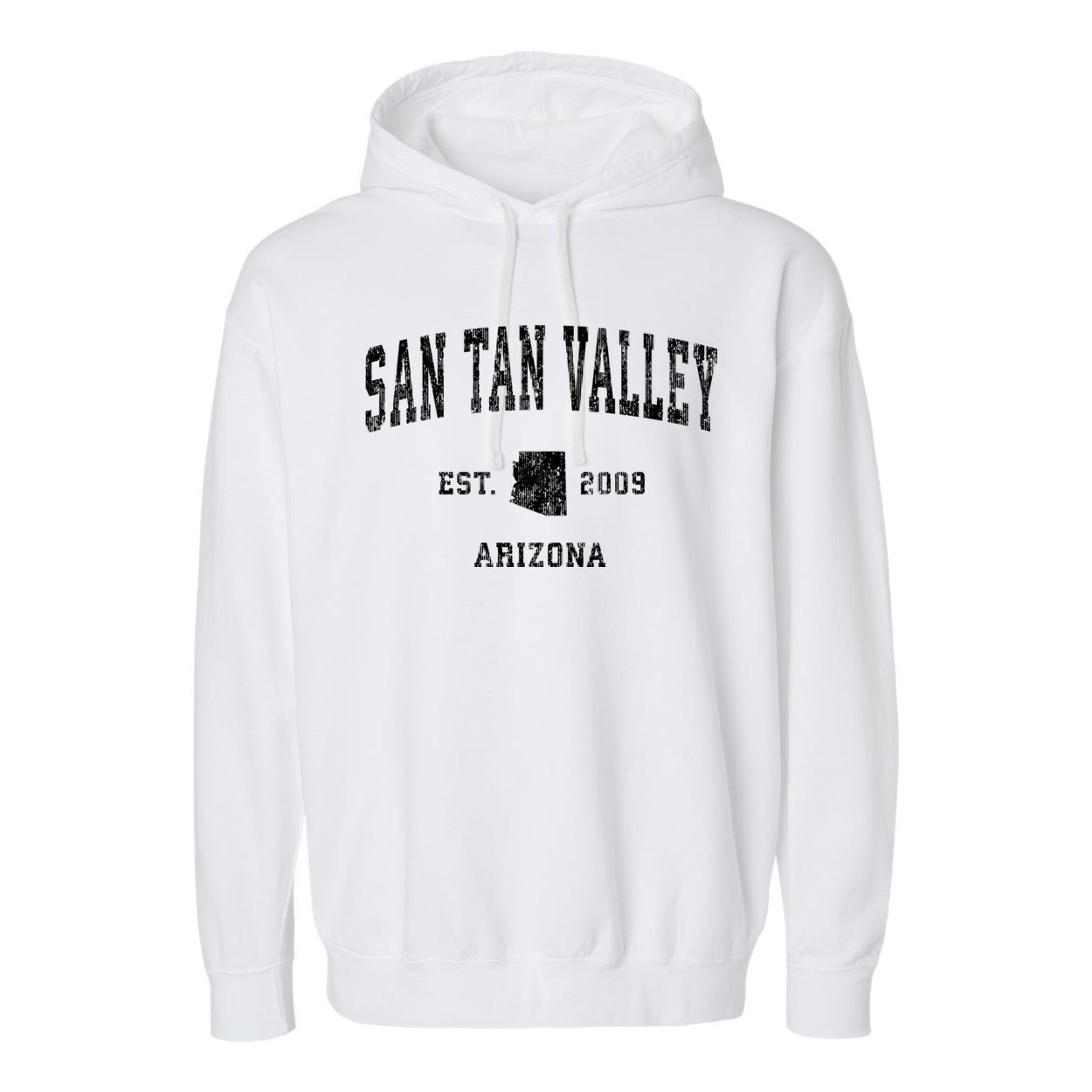 San Tan Valley Arizona Az Vintage Established Athletic Sports Design Garment-Dyed Fleece Hoodie
