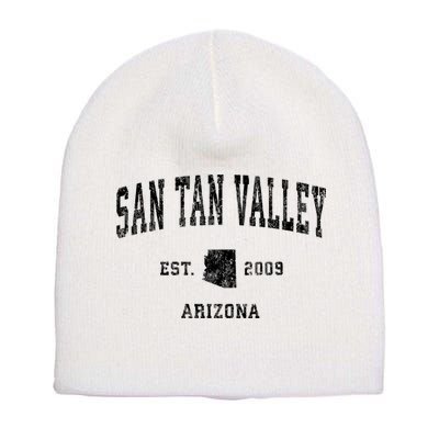 San Tan Valley Arizona Az Vintage Established Athletic Sports Design Short Acrylic Beanie