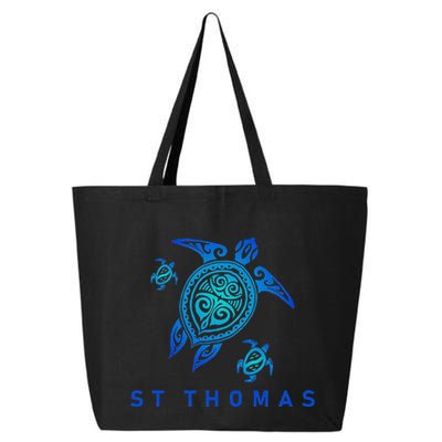 St Thomas Virgin Islands Sea Blue Tribal Turtle 25L Jumbo Tote