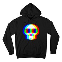 Skull Trippy Vaporwave Halloween Techno Rave Edm Party Hoodie