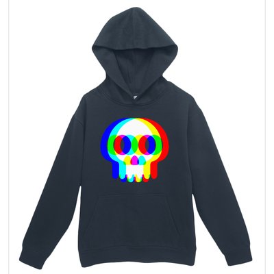 Skull Trippy Vaporwave Halloween Techno Rave Edm Party Urban Pullover Hoodie