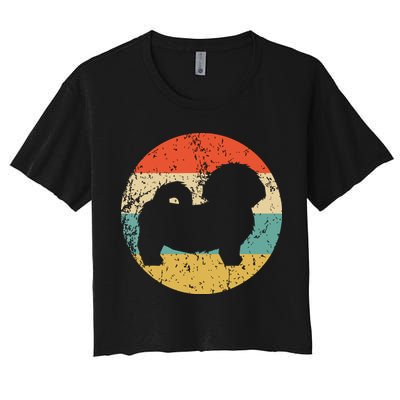Shih Tzu Vintage Retro Shih Tzu Dog Crop Top