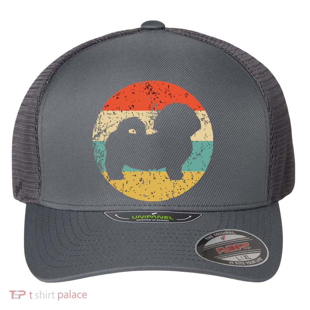 Shih Tzu Vintage Retro Shih Tzu Dog Flexfit Unipanel Trucker Cap