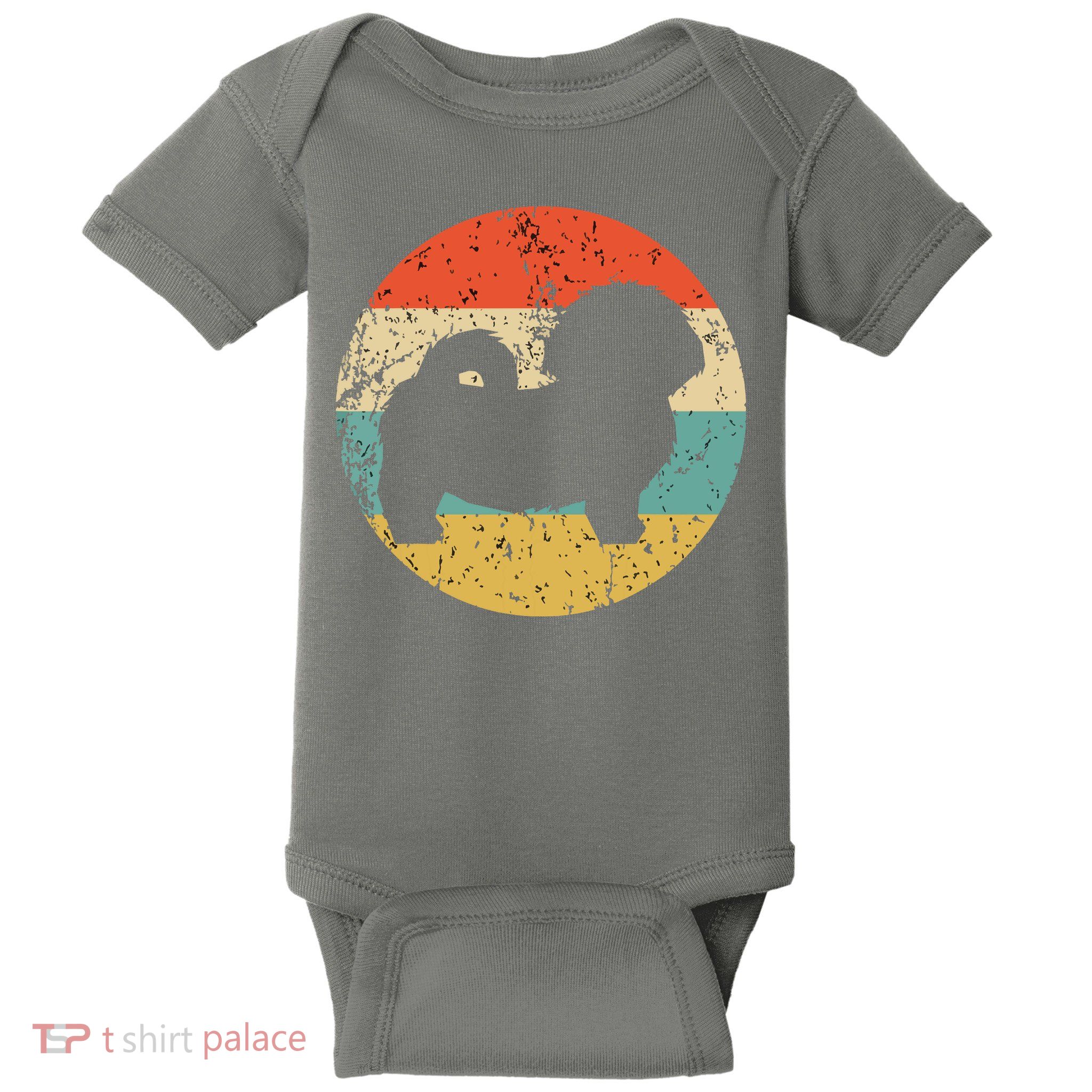 Shih Tzu Vintage Retro Shih Tzu Dog Baby Bodysuit