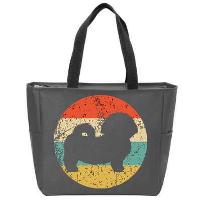 Shih Tzu Vintage Retro Shih Tzu Dog Zip Tote Bag