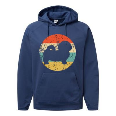 Shih Tzu Vintage Retro Shih Tzu Dog Performance Fleece Hoodie