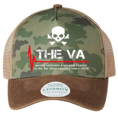 Skull The VA Giving Veterans A Second Chance Legacy Tie Dye Trucker Hat