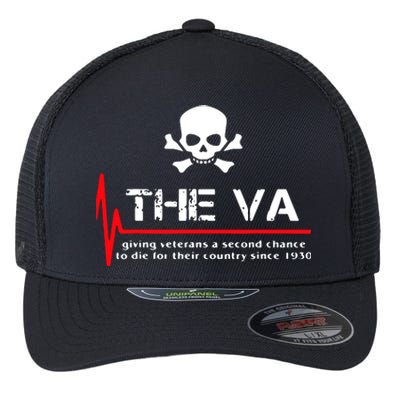 Skull The VA Giving Veterans A Second Chance Flexfit Unipanel Trucker Cap