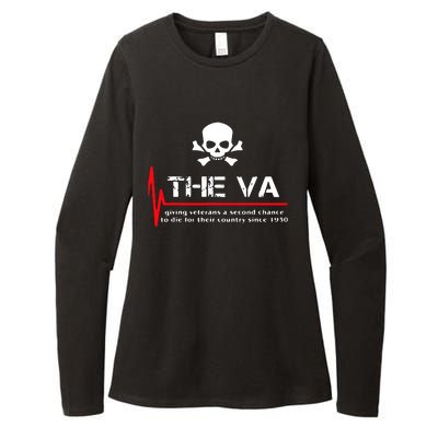 Skull The VA Giving Veterans A Second Chance Womens CVC Long Sleeve Shirt