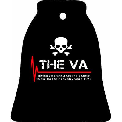 Skull The VA Giving Veterans A Second Chance Ceramic Bell Ornament