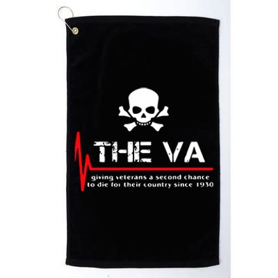 Skull The VA Giving Veterans A Second Chance Platinum Collection Golf Towel