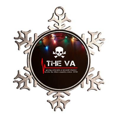 Skull The VA Giving Veterans A Second Chance Metallic Star Ornament