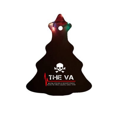 Skull The VA Giving Veterans A Second Chance Ceramic Tree Ornament