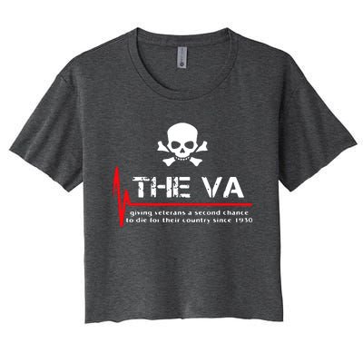 Skull The VA Giving Veterans A Second Chance Women's Crop Top Tee