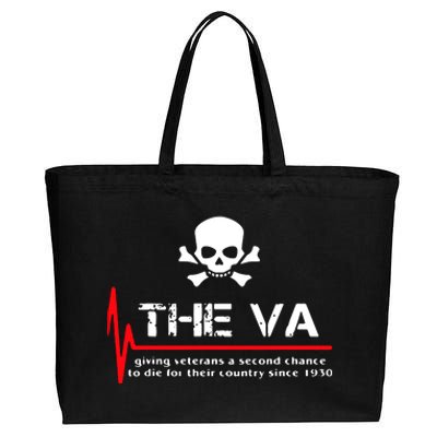 Skull The VA Giving Veterans A Second Chance Cotton Canvas Jumbo Tote