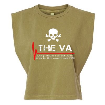 Skull The VA Giving Veterans A Second Chance Garment-Dyed Women's Muscle Tee