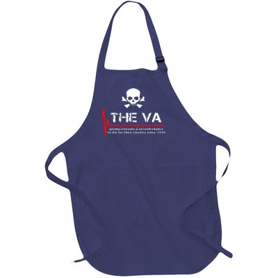 Skull The VA Giving Veterans A Second Chance Full-Length Apron With Pockets