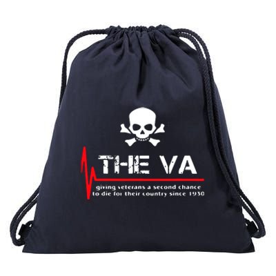 Skull The VA Giving Veterans A Second Chance Drawstring Bag