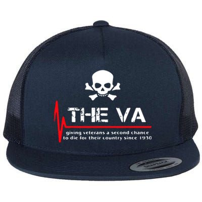 Skull The VA Giving Veterans A Second Chance Flat Bill Trucker Hat