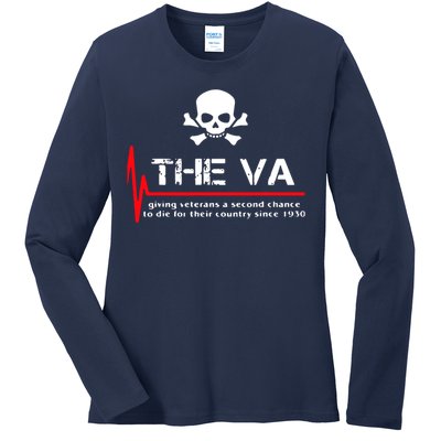 Skull The VA Giving Veterans A Second Chance Ladies Long Sleeve Shirt