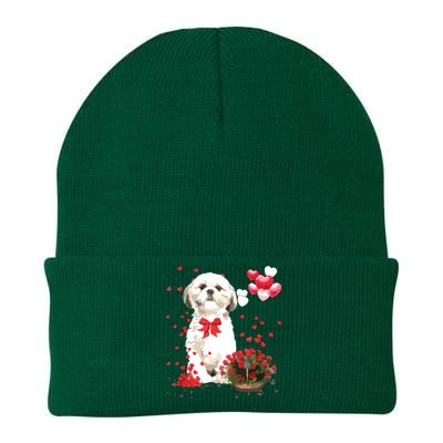 Shih Tzu Valentines Day Funny Dog Lover Happy Valentine Knit Cap Winter Beanie