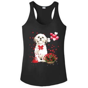 Shih Tzu Valentines Day Funny Dog Lover Happy Valentine Ladies PosiCharge Competitor Racerback Tank