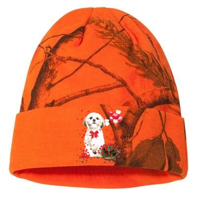 Shih Tzu Valentines Day Funny Dog Lover Happy Valentine Kati Licensed 12" Camo Beanie