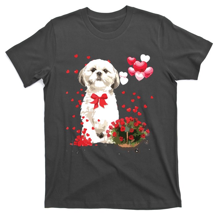 Shih Tzu Valentines Day Funny Dog Lover Happy Valentine T-Shirt