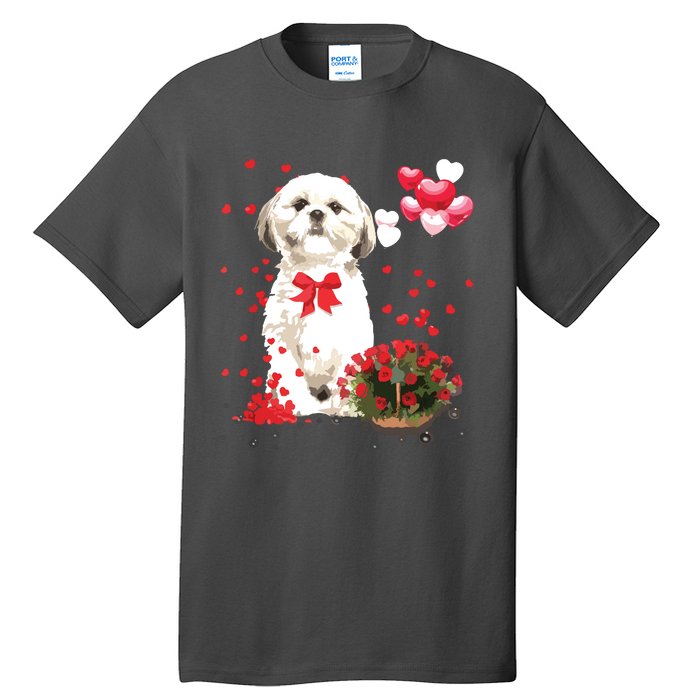 Shih Tzu Valentines Day Funny Dog Lover Happy Valentine Tall T-Shirt