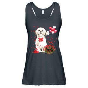 Shih Tzu Valentines Day Funny Dog Lover Happy Valentine Ladies Essential Flowy Tank