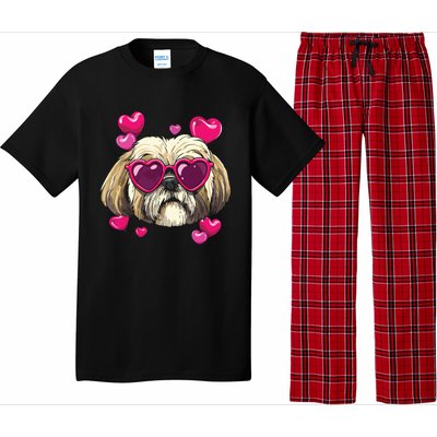 Shih Tzu Valentines Day Heart Dog Lover Pajama Set