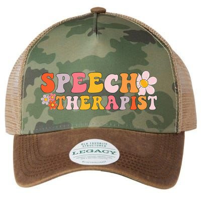 Speech Therapy Vintage Language Pathologist Speech Therapist Legacy Tie Dye Trucker Hat