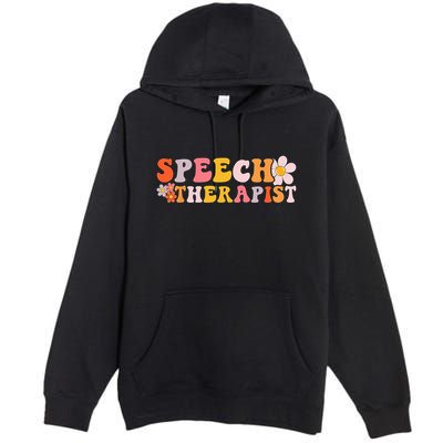 Speech Therapy Vintage Language Pathologist Speech Therapist Premium Pullover Hoodie