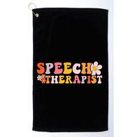 Speech Therapy Vintage Language Pathologist Speech Therapist Golf Towel