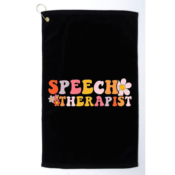 Speech Therapy Vintage Language Pathologist Speech Therapist Golf Towel
